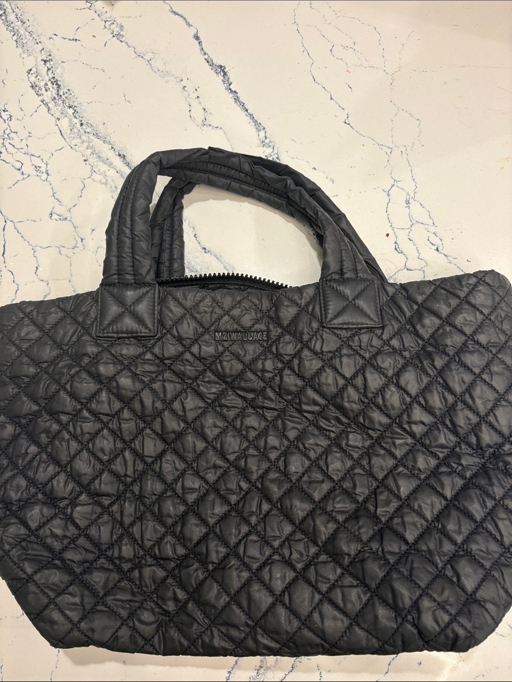 MZ Wallace Medium Black Quilted Tote Bag